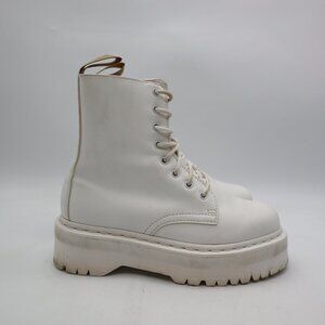 Doc Dr Martens V Jadon II Mono Women's 8 Vegan White Leather Platform Boots